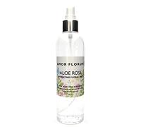 100% Natural AQUA DE FLORES HIDRATANTE con ALOE VERA y ROSA - 250 ml - de AMOR FLORUM. Spray para Cara, Cuerpo, Cabello. Con Aloe Vera para Hidratar y Calmar. Tónico, Limpiador, Refrescante.