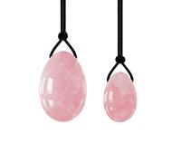 100% natural de cuarzo rosa Yoni huevo Kegel entrenador muscular Suelo pélvico cristal Piedra de jade, tipo 01