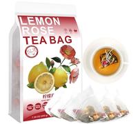 100% Natural Lemon Rose Tea Bag, 200g/7.05oz (4g*50bags) 柠檬玫瑰茶 diente de león, crisantemo, rosa, sin azúcar, bebida deliciosa con sabor descafeinado té de hierbas