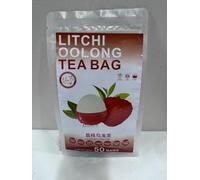 100% Natural Litchi oolong Tea Bag, 375g/13.22oz (15g*25bags) 荔枝乌龙茶 Oolong Tea, Pineapple, Litchi Fresh, Fruit Iced Spice Loose Leaf, Non-GMO, No Gluten, Vegan.