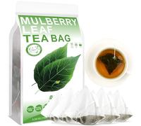 100% Natural Mulberry Leaf Tea Bag, 150g/5.29oz (3g*50bags) 桑叶茶 té de hoja de morera - hierbas de hoja dispersa - no transgénicas - té de hierbas sin azúcar de hoja dispersa de morera seca