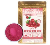 100% Natural Pure Cranberry Powder 100g/3.52oz 蔓越莓粉 polvo de arándanos puros para batidos, batidos, panadería y bebidas, | sin conservantes, liofilizado, sin azúcar añadido