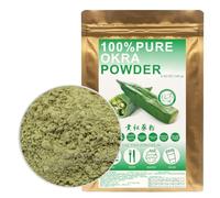 100% Natural Pure Okra Powder 100g/3.52oz 黄秋葵粉 For Smoothies, Shakes, Baking & Drinks, Tea | Free from Preservatives para batidos, batidos, panadería y bebidas, té sin conservantes