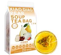 100% Natural Xiao Diao Pear Soup Tea Bag, 300g/10.58oz (15g*20bags) 小吊梨汤 pequeña tremella de agua de pera, lirio, longan, wolfberry, té de hierbas combinado