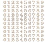 100 números de madera natural número 0 - 9 números de madera sin procesar, madera contrachapada para manualidades, decoración de pared