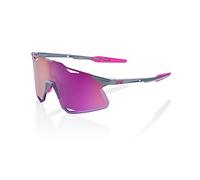 100% Occhiale HYPERCRAFT Tokyo Traslucent Grey, Purple Mirror Lens