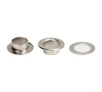 100 ojales plateados de 10 mm de diámetro interior para lonas, tiendas de campaña, kit de ojales con arandelas para costura, manualidades, toldos al aire libre (10 x 20 x 5)