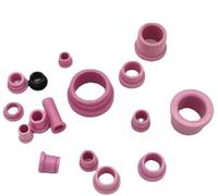 100 ojos de porcelana con ranura de alúmina resistentes al desgaste for enhebrar alambre - 9 mm ODr, 6 mm ID, for ranuras de tarjetas y abrazaderas de alambre