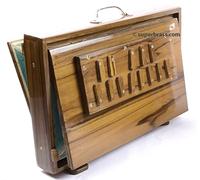 100% original JUMBO - Caja para shruti india, marca BINA Premium, formato grande de 41 cm, madera de teck, 440 Hz Shruti Box modelo profesional