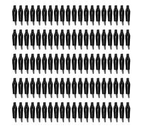 100 - Pack Electric Test Clip Battery Charger Clamp | 5A Capacity Heavy Duty Steel & PVC | Large Opening Alligator Clips for Testing/Home/Auto/Welding | 25.011 Assortment (Negra)