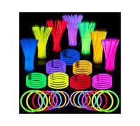 100 Pack Glow Sticks Bulk Halloween Party Favors, 8" Glowsticks Light Up Party for Halloween Birthday Carnival