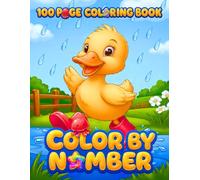 100 Page Color by Number Coloring Book: Easy Cute Animals, Mandalas, Flowers, Vehicles, Nature, Holiday Designs for Relaxation, Stress Relief, Adults, Teens & Beginners