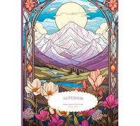 100-Page Lined Notebook, Blue Moon Bloom: 8.5" x 11" Dreamy Night with Moon & Flowers, for School, Work, Notes & Journaling