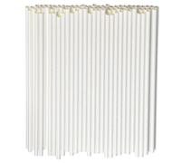100 pajitas de papel blancas largas de 26 cm, biodegradables - 0,6 cm de diámetro normal, perfectas para bebidas grandes, bares, restaurantes