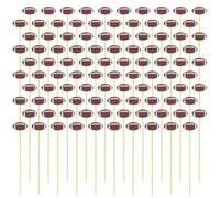 100 Palitos De Bambú De Fútbol Planos Decoraciones Para Fiestas Cuerdas Para Palillos De Fútbol Americano Suministros De Decoración Para Fiestas De Fútbol Set De Regalo Para Fiestas De Fútbol