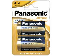 100 Panasonic Power D LR20 Mono 1.5V Batería Alcalina (50 x 2 Blister)
