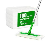 100 paños de barrido en seco para fregona Swiffer, almohadillas de repuesto para fregona seca compatibles con Swiffer Dry Sweeper, almohadillas de repuesto para fregona seca para mascotas para fregar