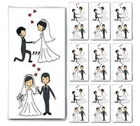 100 pañuelos (10 x 10 cm), diseño de pareja de recién casados, boda, lágrimas de felicidad