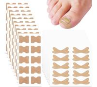 100 Parches Correctores de Uñas Encarnadas Transpirables y 100 Calcomanías para Uñas Encarnadas, Parche Elástico de Uña del Pie, Encarnadas para los Dedos de los Pies