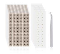 100 parches transparentes para puntos de acupuntura de oído, 600 judías, 1 pinzas, acupuntura de oído, acupuntura de oído, semilla de oído, semillas de acupuntura de oído, masaje de puntos de