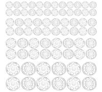100 Pares Botones de Presion,Corchetes de Presion Plastico,Snaps PlasticoTransparente,Corchetes Costura,para Costura de Prendas,Bricolaje,Manualidades,7 mm,12 mm,15 mm,20 mm