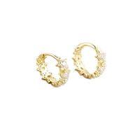 100% Pavé Crystal Geometric Star Stud Earrings Women Light Mature Wedding Jewelry Accessories