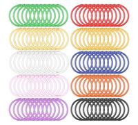 100 Pcs Anillas Encuadernar, 25mm Anillas de Carpetas de Libro Hojas, Anillo de Carpeta de Metal, Sueltas de Libro para Tarjeta de Estudio Álbum Recuerdos Llavero Hogar Oficina Escuela(10 Colores)