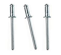 100 Pcs Countersunk Single Drum Iron Blind Rivets, 6.4mm Open End Pop Rivets for Metal, Furniture, Car, Ships, Motor Vehicles, Mechanical(6.4x10.5mm)