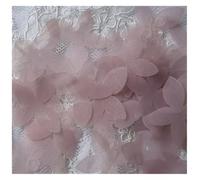100 Pcs DIY Tulle Butterfly Flower Material, Wedding Dress, Bridal Tiara, Organza Applique Accessories, Super Fairy Silk(Bean paste)