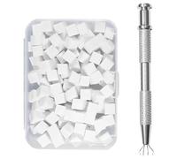 100 PCS Esponja de Uñas, con Pinza Metálica, Brocha Esponja de Arte de Uñas, Esponjas Reemplazables, Herramientas para Crear una Variedad de Diseños de Arte de Uñas Degradado