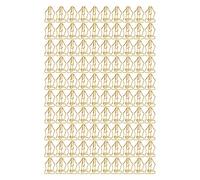 100 Pcs Fancy Pen Shaped Paper Clips, Large Plastic Covered Wire Paperclips with Gold Finish, Cute Bookmark and Page Marker Clips for Home School Office Use