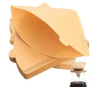 100 Pcs Filtros de Papel Número 2, Filtro de Café de Papel en Forma de Abanico Tamaño 02, pPapel de Filtros de Café sin Blanquear para Cafeteras de Goteo y vertido(2-4 Tazas)