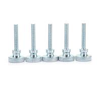 100 Pcs Knurled Thumb Screws, M3 Galvanized Carbon Steel Adjustable Step Double Handle High Head Fasteners Bolts for Domestic and Commercial Appliances (M3*18(100pcs))