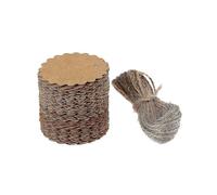 100 Pcs Kraft Paper Tags Brown Craft Gift Tags Craft Labels Paper Lable Tags Round Kraft Tags--