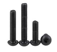 100 pcs M8x10mm Screws Button Head Socket Cap Screws Allen Hex Drive 10.9 Grade Alloy Steel Hex Socket Drive Fasteners Fully Machine Thread for Road Bicycle Mountain Bike Auto Motorcycle