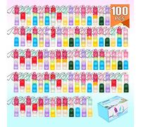 100 PCS Mini Llaveros Antiestrés de Silicona, Regalos de Pop Fidget It para Fiestas Cumpleaños Clase, Juguetes Sensoriales con Burbujas para Aliviar el Estrés y la Ansiedad para Niños y Adultos