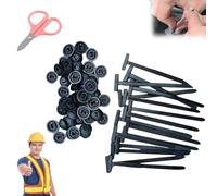 100 Pcs Nylon Universal Cable Tie Buckle,Heavy Duty Self-Locking Nylon Zip Ties Holder,UV-Resistant Multipurpose Plastic Cable Ties Tool For Car Daily Repair (50pcs)