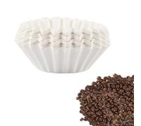 100 PCS Papeles de Filtro de Café de Cesta, Filtros Ondulados Reemplazo de Filtros de Papel de Café Desechables Juego de Papel para Cafeteras/Cafeteras de Goteo