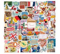 100 Pcs Pegatinas Aesthetic de Vinilo Graffiti, Stickers de Viaje Decorativas para Guitarra Taza Botella de Agua Teléfono Móvil Laptop