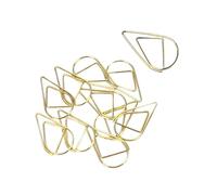 100 Pcs Retro Hollow Waterdrop Shape Small Paper Clips Metal Bookmark Clips Sign Clips Paper Clip, 15x25mm, Golden