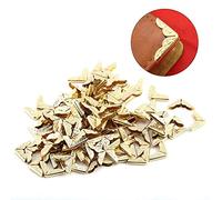 100 PCS RETRO RETRO Yellow Metal Book Protectors para álbumes, menús, cuadernos, guardias decorativos de hierro que se decoran en los archivos de carpetas de álbumes de recortes