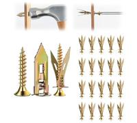 100 Pcs Self Drilling Drywall Anchors with Screws Kit, Heavy Duty Wall Anchors Kit, Zinc Plated Expansion Self Tapping Screws, for Gypsum Boards, Picture Frames, Shelves, TV, Cabinets, Etc