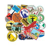 100 PCS/Set Mapa de Viajes País Famoso Logotipo PVC Etiquetas Impermeables para niños Juguetes Decoración Maleta Maleta Skateboard