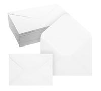 100 Pcs Sobres B6, Sobres Blancos 13x18cm, Sobre Invitacion Boda 120g/m², Sobre de Papel Kraft Blanco para tarjetas de felicitación, invitaciones de boda, tarjetas de cumpleaños