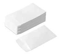 100 Pcs Sobres Blancos, 6x10cm Sobres Pequeños Blanco Sobres de Papel Kraft Sobres para Dinero Sobres para Semillas Resellables para Monedas Billetes Salarios Joyas Sellos Artículos Pequeños
