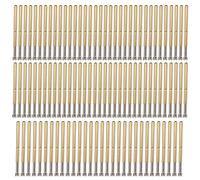100 Pcs Spring Probe Testing Loaded Contact Pins, Spring Loaded Test Probe with 4 - Claw Q Head, Precision Machined Brass P125 - Q 2mm Spring Test Pin for Solder Joints and PCB Pad