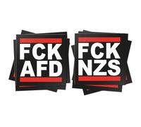 100 pegatinas 50 x CFAFD + 50 x CFNZS - 7,4 x 7,4 cm - Política Izquierda Exterior Pegatinas grandes FCK AFD & NZS