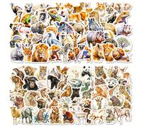 100 Pegatinas Africana - Colección Realista y No Repetitiva de , Jirafas y - Ideal para Adolescentes, Adultos, Manualidades de y Scrapbooking (Sin Repeticiones)