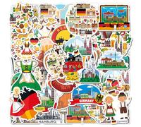 100 Pegatinas Alemanas, Pegatinas De Viaje, Pegatinas Scrapbook, Pegatinas Decorativas, Pegatinas De Paisajes, Pegatinas De Tazas De Agua