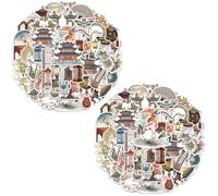 100 Pegatinas Antiguas De Reliquias Culturales Retro, Viaje De China, Diario De Arte, Autoadhesivas Impermeables, Bricolaje